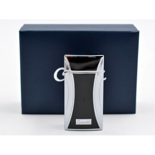 Caseti Jet szivaröngyújtó - króm, kihajtható szivarvágóval