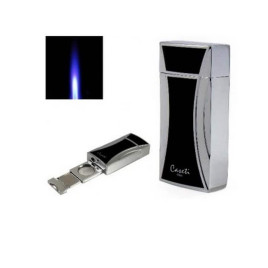 Caseti Jet szivaröngyújtó - króm, kihajtható szivarvágóval