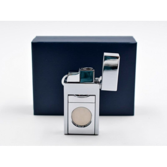 Caseti Jet szivaröngyújtó - króm, kihajtható szivarvágóval