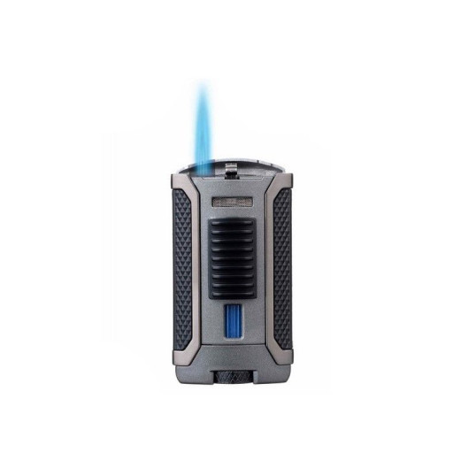 Colibri Apex Matte Charcoal, egyes Jet lánggal égő szivar öngyújtó Pachmayr mintával - matt sötétszürke