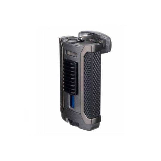 Colibri Apex Matte Charcoal, egyes Jet lánggal égő szivar öngyújtó Pachmayr mintával - matt sötétszürke