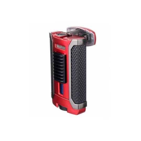 Colibri Apex Matte Red, egyes Jet lánggal égő szivar öngyújtó Pachmayr mintával - matt piros