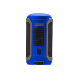 Colibri Apex Matte Blue, egyes Jet lánggal égő szivar öngyújtó Pachmayr mintával - matt kék
