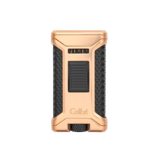 Colibri Ascari Rosegold & Black hármas szúrólángos szivaröngyújtó beépített szivarfúróval - Colibri Ascari