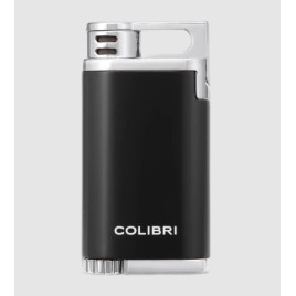 Colibri Belmont, egyes Jet lánggal égő szivar öngyújtó fekete és króm színben