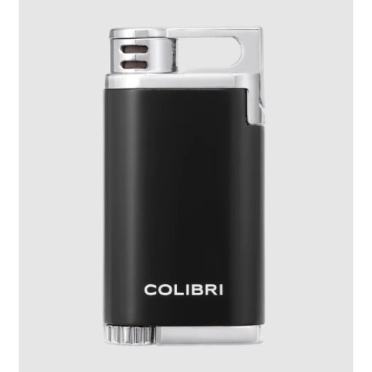 Colibri Belmont, egyes Jet lánggal égő szivar öngyújtó fekete és króm színben - Colibri Belmont