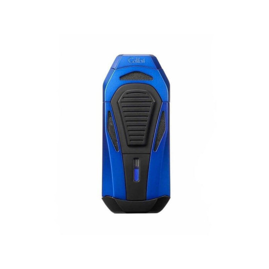 Colibri Boss 3 Jet Blue, szivar gyújtó 3-as szúrólánggal és kihajtható dupla pengés szivarvágóval - kék - Colibri Boss III