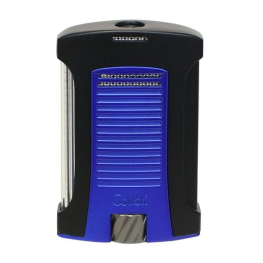 Colibri Daytona Black+Blue erős egyes szúrólángos szivar öngyújtó piezo gyújtással - fekete és kék - Colibri Daytona