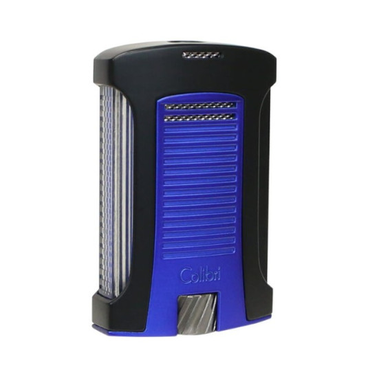 Colibri Daytona Black+Blue erős egyes szúrólángos szivar öngyújtó piezo gyújtással - fekete és kék