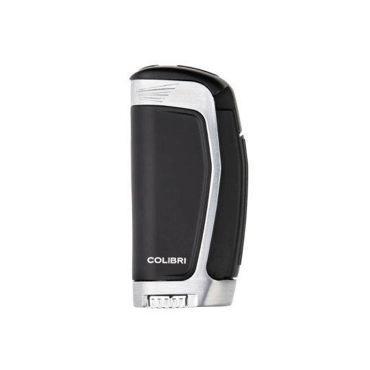 Colibri Enterprise E3 - 3 sugaras oldalsó szúrólángos szivaröngyújtó - fekete,króm