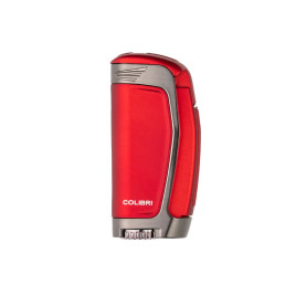 Colibri Enterprise E3 - 3 sugaras oldalsó szúrólángos szivaröngyújtó - piros, gunmetal