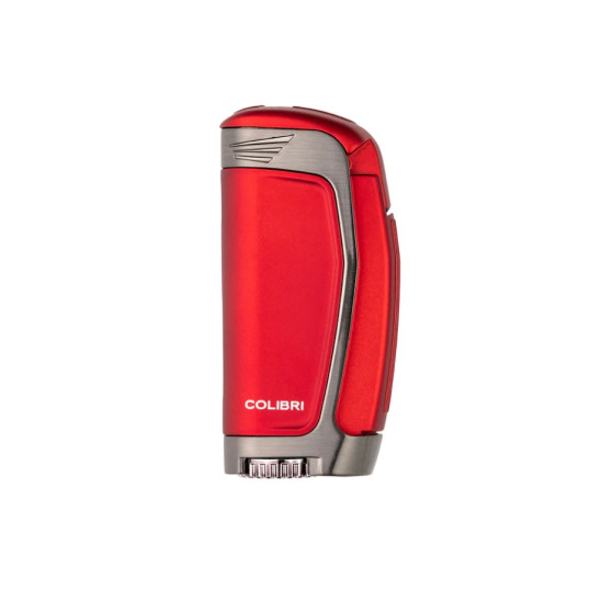 Colibri Enterprise E3 - 3 sugaras oldalsó szúrólángos szivaröngyújtó - piros, gunmetal