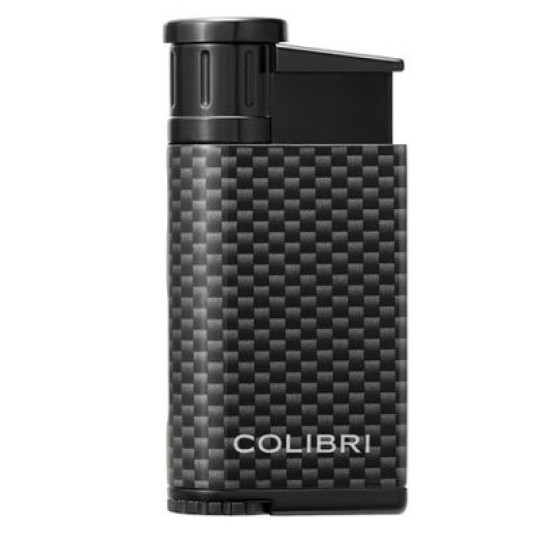 Colibri Evo CF fekete szivaröngyújtó – ferde jet lánggal, karbon mintával - Colibri Evo