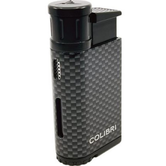 Colibri Evo CF fekete szivaröngyújtó – ferde jet lánggal, karbon mintával