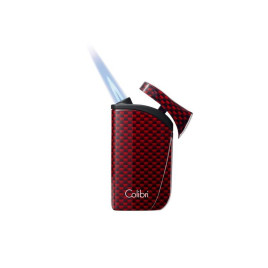 Colibri Falcon Carbon Fiber Red különleges kialakítású szúró lángos szivar öngyújtó - vörös