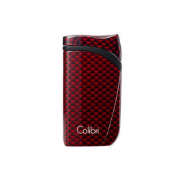 Colibri Falcon Carbon Fiber Red különleges kialakítású szúró lángos szivar öngyújtó - vörös