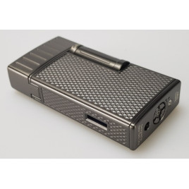 Colibri Julius Gunmetal, tűzköves szivar öngyújtó, sötét szürke színű - dupla lánggal 