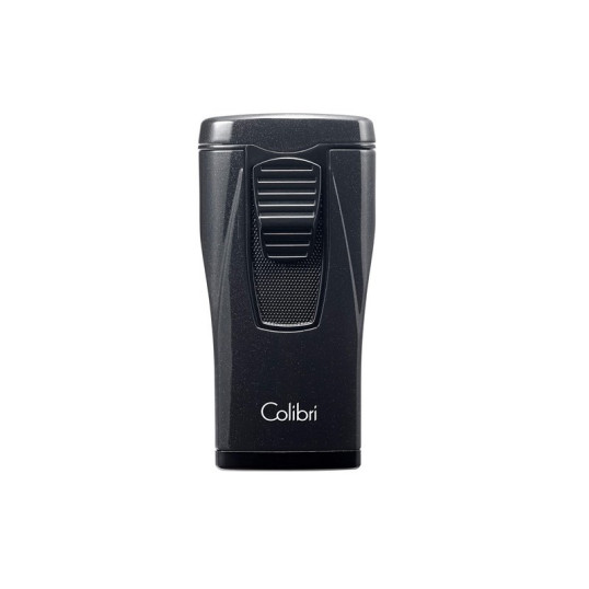 Colibri Monaco Metallic Black hármas piramis lángú szúrólángos szivar öngyújtó – fekete - Colibri Monaco