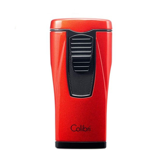 Colibri Monaco Metallic Red hármas piramis lángú szúrólángos szivar öngyújtó – piros - Colibri Monaco