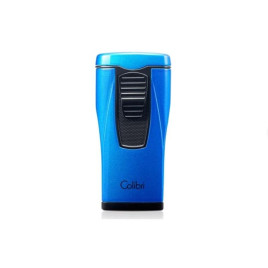 Colibri Monaco Metallic Blue hármas piramis lángú szúrólángos szivar öngyújtó – kék