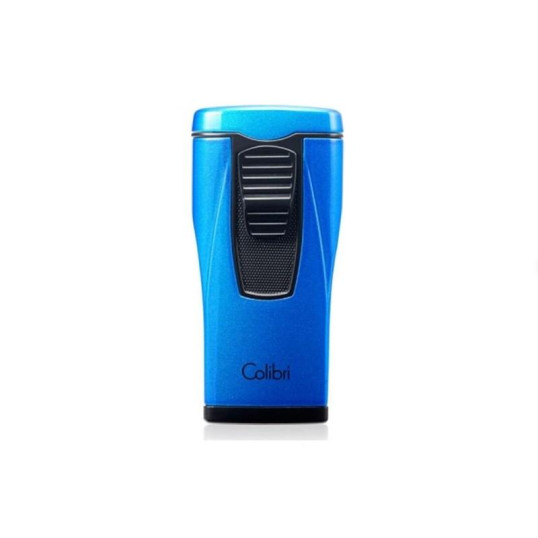 Colibri Monaco Metallic Blue hármas piramis lángú szúrólángos szivar öngyújtó – kék - Colibri Monaco