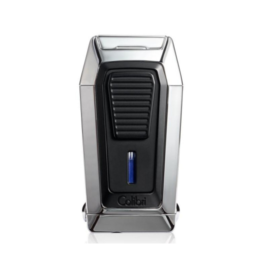 Colibri Quantum tripla szúrólángos szivar öngyújtó beépített ék vágóval - króm - Colibri Quantum