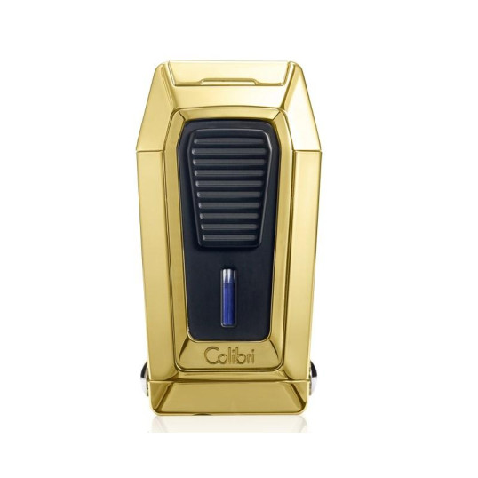 Colibri Quantum  tripla szúrólángos szivar öngyújtó beépített ék vágóval - arany