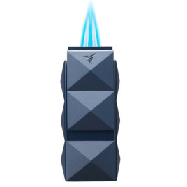 Colibri Quasar II Hand Held modell, kettes Jet lánggal égő, sötétkék színű szivar öngyújtó, beépített szivarfúróval