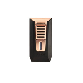 Colibri Slide Black & Rose Gold fekete és rose gold színű szivaröngyújtó dupla szúrólánggal és beépített szivarfúróval