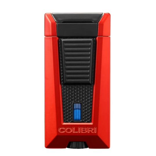 Colibri Stealth Triple Black, hármas szúrólángos szivar öngyújtó - matt piros-fekete