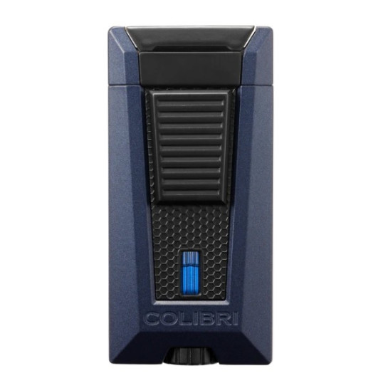 Colibri Stealth Triple Black, hármas szúrólángos szivar öngyújtó - matt sötétkék-fekete