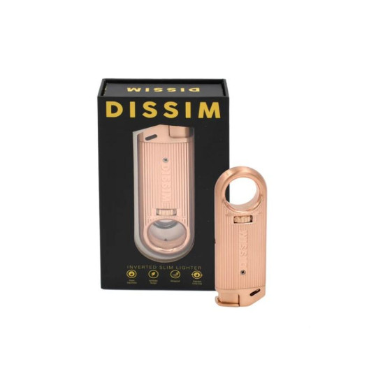 Dissim Soft Flame öngyújtó 45 fokban döntött lánggal, szivar és pipa gyújtásra is használható - Rosegold színű