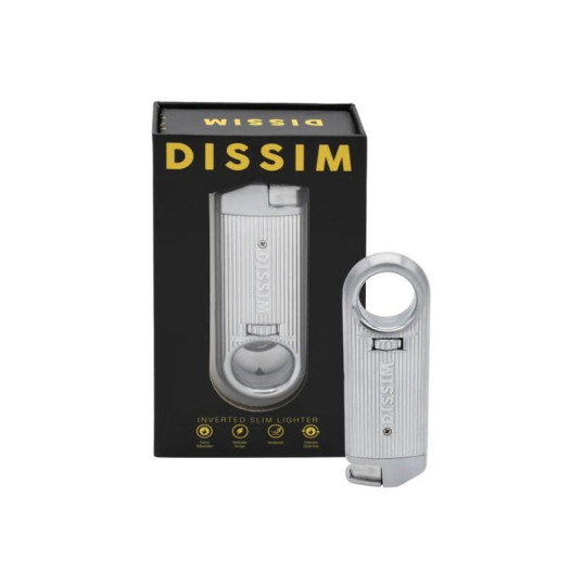 Dissim Torch Flame öngyújtó 45 fokban döntött szúrólánggal, szivar és pipa gyújtásra is használható - Ezüst színű