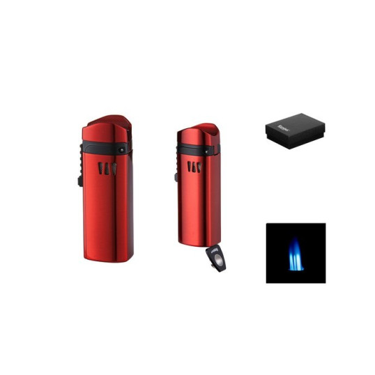 Eurojet szúrólángos szivargyújtó beépített 8mm-es szivarfúróval, használható mint szivartartó is - bordó