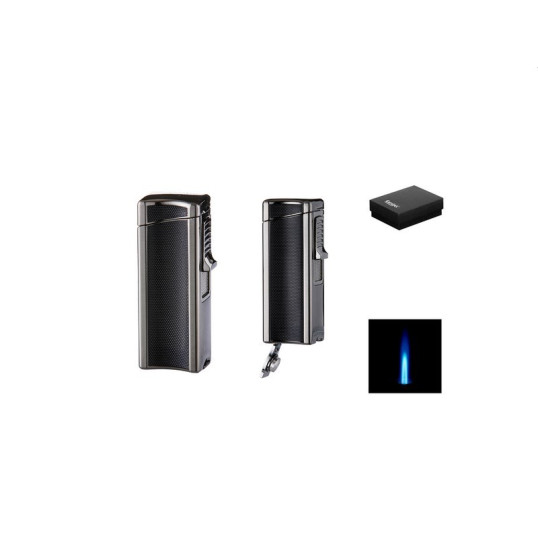 Eurojet szúrólángos szivargyújtó beépített szivarfúróval, használható mint szivartartó is - sötétszürke