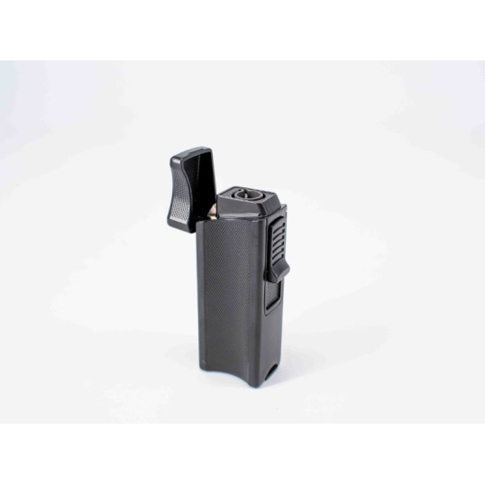 Eurojet szúrólángos szivargyújtó beépített szivarfúróval, használható mint szivartartó is - matt fekete