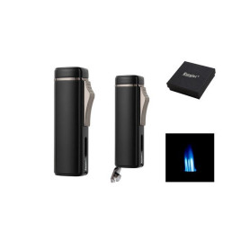 Eurojet matt fekete 3x jet szivaröngyújtó beépített szivarfúróval