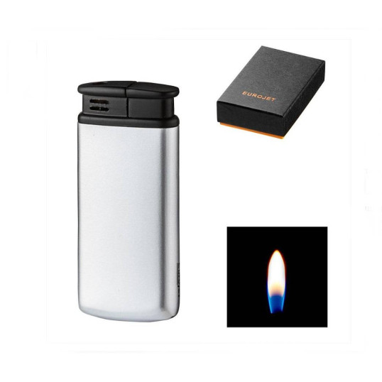 EuroJet Piezo gyújtású öngyújtó –  Ezüst-fekete