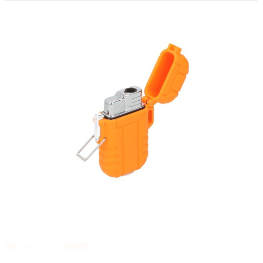 Eurojet szúrólángos vihargyújtó - narancssárga gumírozott borítással