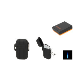 Eurojet szúrólángos vihargyújtó - fekete gumírozott borítással