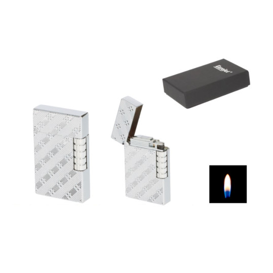 Eurojet Milan Stein tüzköves öngyújtó - króm kivitelben, különleges dombornyomott mintázattal