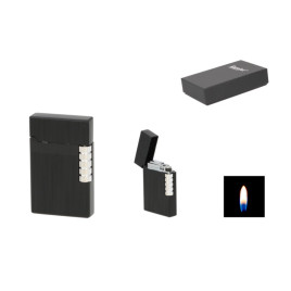 Eurojet Milan Stein tüzköves öngyújtó - fekete, szálcsiszolt felület