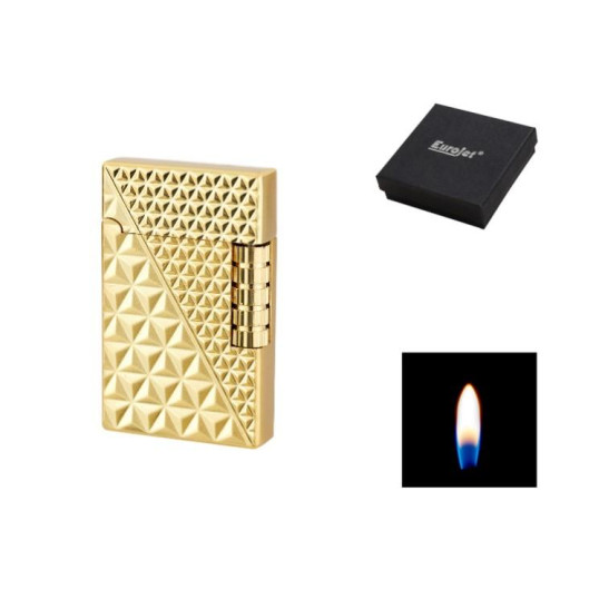 Eurojet Milan Stein tüzköves öngyújtó - arany színben, különleges kettős mintázattal
