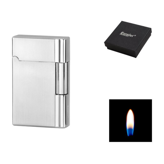 Eurojet szivar öngyújtó - króm színű szálcsiszolt