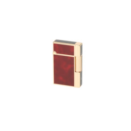 Eurojet tűzköves öngyújtó kőbarna betéttel, arany színű oldallal és fekete díszcsíkkal