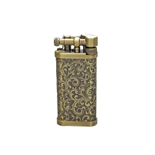 IM Corona Old Boy pipagyújtó beépített pipa tömködővel - Antikolt sárgaréz