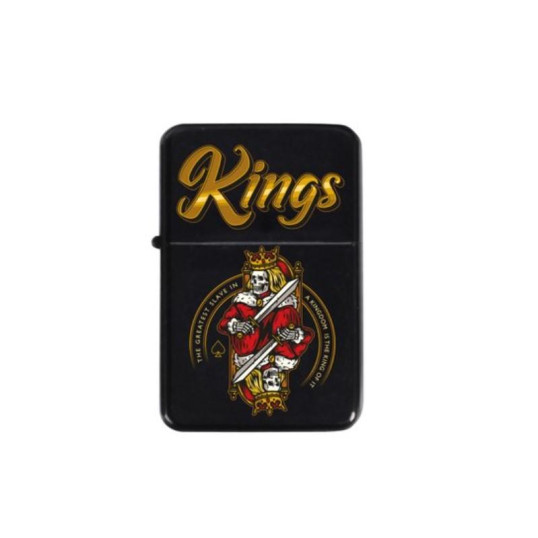 Benzines öngyújtó fekete színű - Kings felirattal
