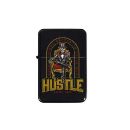 Benzines öngyújtó fekete színű - Hustle felirattal