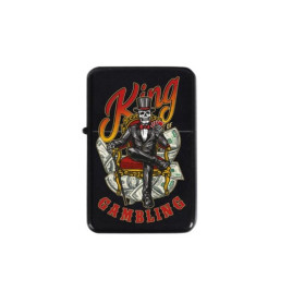 Benzines öngyújtó fekete színű - King Gambling felirattal