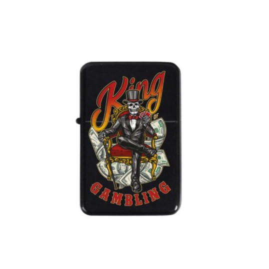 Benzines öngyújtó fekete színű - King Gambling felirattal